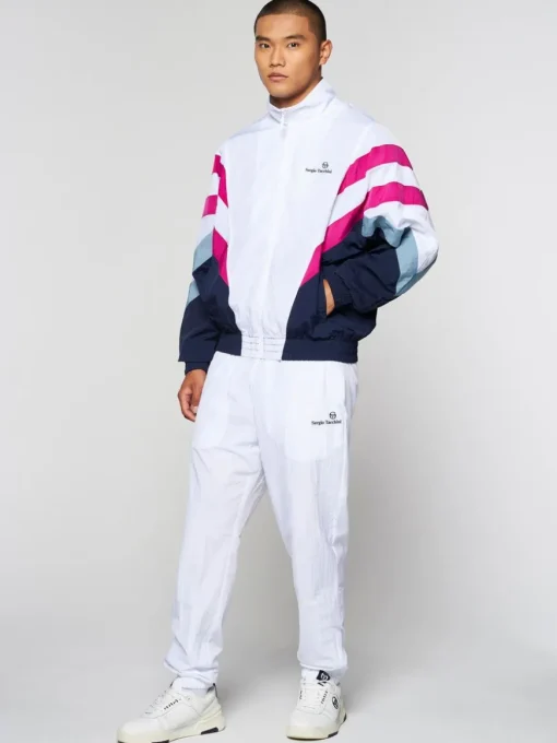 Verona Track Jacket- White/ Multi