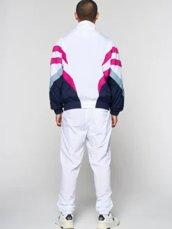 Verona Track Jacket- White/ Multi