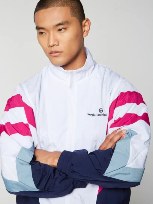Verona Track Jacket- White/ Multi