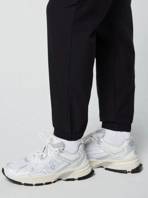 Woven Cargo Jogger Pants- Black